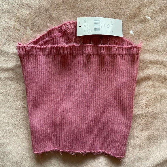 Pink Zipper Crop Top - Picture 3 of 4